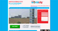 Desktop Screenshot of aditya-world-city.com